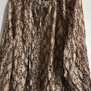 Elegant Snake Print Skirt